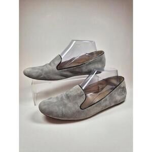J.Crew Shoes Womens 8.5 Winona Slip On Loafers Beige Leather Moc Toe Casual Low